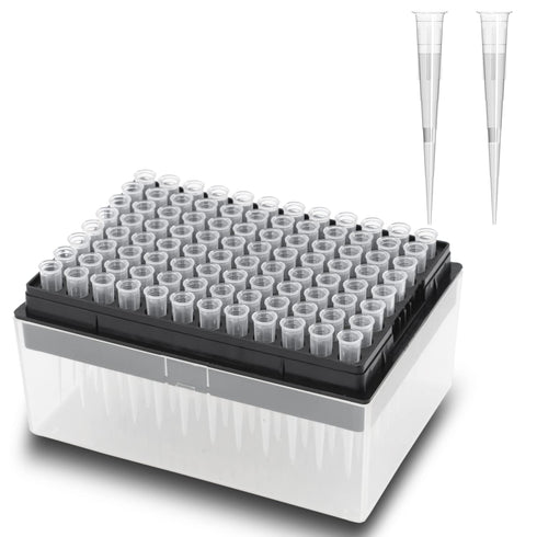 ONiLAB Scientific Universal 20ul Pipettor Tips, Transparent Liquid Pipettor Tips with Box, 96 Tips