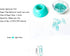 Teal Paper Clips Holder with 100pcs Mint Green Paper Clips for Office Desk Organizer Accessories