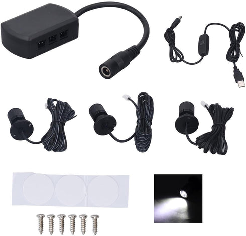 Qcwwy Mini Showcase, Mini Projector, Small Cabinet, Bedside Lamp, USB Bedside Lamp for Jewelry Collection, Hall