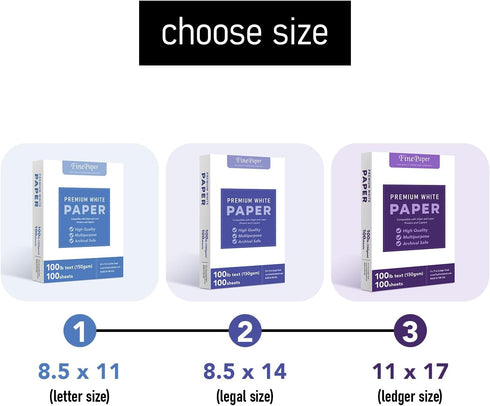 8.5 14 100lb (40lb 100 Pack Bright White Paper - Multipurpose Office Print Writing Copy - Flyers, Posters, Design