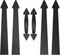 ZEKOO Garage Door Magnetic Decorative Hardware Kit, Set of 6 Faux Hinges and Handle for Garage Door Decoration.