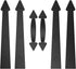 ZEKOO Garage Door Magnetic Decorative Hardware Kit, Set of 6 Faux Hinges and Handle for Garage Door Decoration.