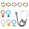 WEBEEDY 10 Styles Decorative Star Shell Stethoscope Charms, Personalized Stethoscope Decorations Beads