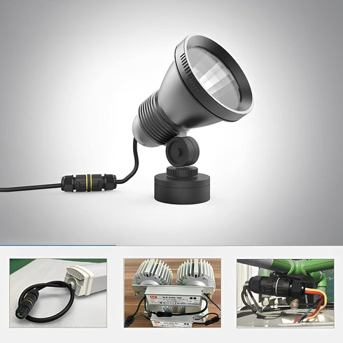 3 Pin IP68 Outdoor Waterproof Electrical Wire Connector for 5-14mm Wire Diameter, Max 40A, 450V, 2 Way