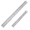 ZZTX Heavy Duty 100% Stainless Steel Ruler Set, 12 Inch + 6 Inch Metal Rulers Kit for Easy Measurements