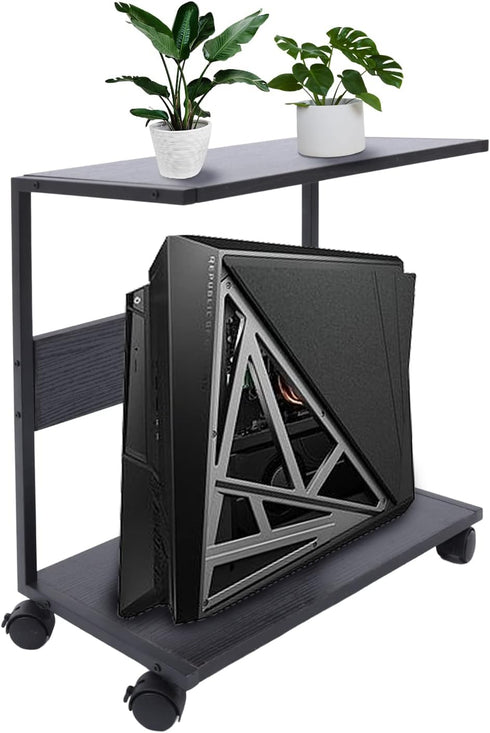 Ageanbri 2-Tier Computer Carts & Machine Stands Rolling Computer Stand Each Layer Max