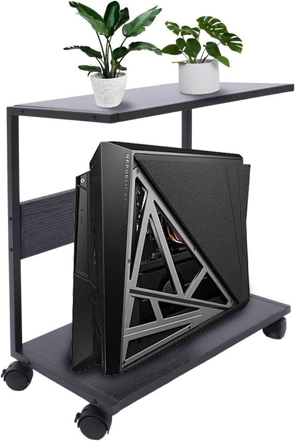 Ageanbri 2-Tier Computer Carts & Machine Stands Rolling Computer Stand Each Layer Max