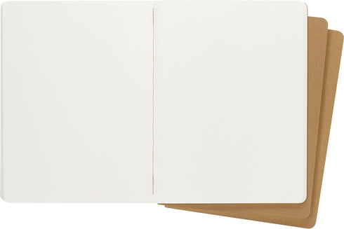 Moleskine Cahier Journal, Soft Cover, XL (7.5" x 9.5"), Plain/Blank, Kraft Brown, 120 Pages, Set of 3