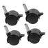 Zerodeko 4Pcs Quiet PU Caster Wheels with Brakes Heavy Duty Replacement Furniture