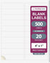 NextDayLabels 4” x 1" Rectangular Sticker Labels for Printer, White Laser/Inkjet Printer Labels, 500 Labels