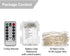 buways Fairy Lights, 2-Pack Battery Operated Waterproof Cool White 50 LED String Lights, 16.4ft Silver Wire with Remote