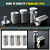Alise 1" x 1.38'' Wall Mount Glass Standoff Screws - Pack of 4, Stainless Steel Sign Mounting Bracket Hardware, Brushed