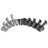 100 Sets M6 Bolts and Barrel Nuts Kit, Mixed Silver and Black Steel Hex Metric Screws for Cabinet Stability