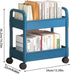 NTCLHFXU Space Saving Movable Storage Trolley Sturdy Utility Cart Accessory for Books Utensils and More Organization
