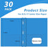 PANDRI Two Pocket Folders, 30 Pack with Prongs, Designed for Office and Classroom, Letter Size Light Blue