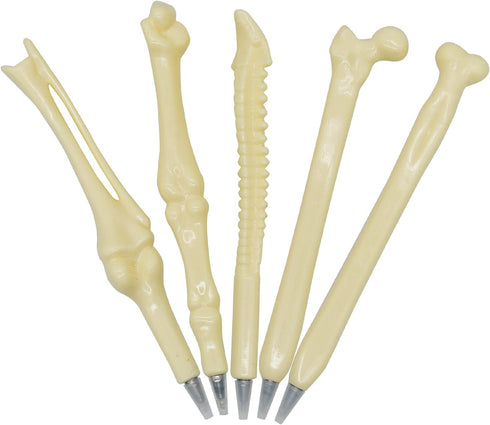 Maydahui 25 Pcs Bone Ballpoint Pen, Creative Novelty Pens, Black Ink for Halloween Artist Nurse School Office