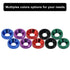 Murtenze 60Pcs Red M3 Finishing Countersunk Washers, Anodized Aluminum Alloy Screw Gaskets for Mechanical Parts