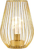 8'' Bulb TRIROCKS Metal Battery Operated Lamp Tall Cage Shape Cordless Table Lantern with Warm Fairy Lights