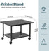 SwaaVee Printer Stand with Storage Under Desk Shelf, Desktop Printer Stand Organizer, Rolling Printer Cart Storage