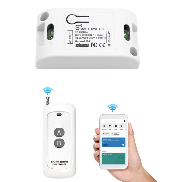 RODOT WiFi Smart Switch Tuya Light Switch Home Automation Timer, Works with Smart Life APP, Alexa, Google Home