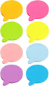 SIMONA Bubble Shape Sticky Notes, 8 Color Bright Colorful Sticky Pad, 75 Sheets/Pad Self-Sticky Note Pads