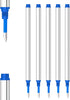 DunBong 5 Pack Spiral Refill, Replaceable Gel Ink Rollerball Refills, 0.5mm Medium Point, Blue