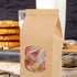 50pcs Packaging, Veemoon Small Bread Bags with Window, Kraft Paper Toast Bags for Bakery and Cookie Food-grade Baking