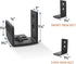 Sliding Barn Door Bottom Floor Guide EaseLife, U Shape, Flexible Adjustable Fit Distance, Wall Mount System, Black