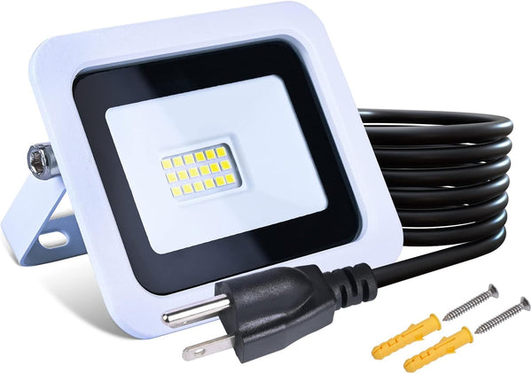 20W IP68 Waterproof Outdoor Ultra-Thin LED Flood Lighting with Plug in Cord for Garden Wall Washer