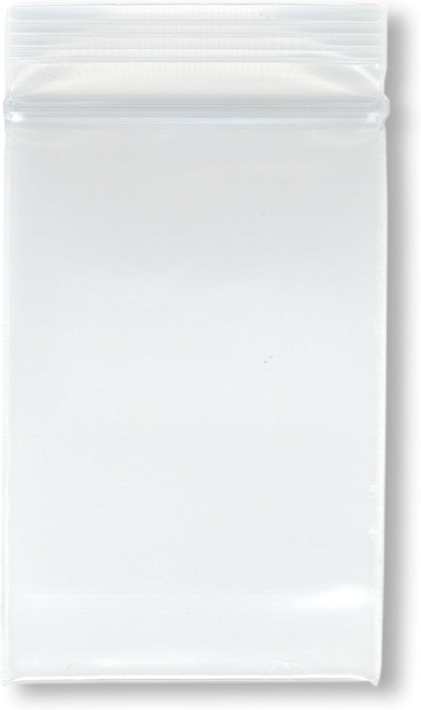 Plymor 2" x 3" Plastic Bags (Pack of 200) - 6 Mil Industrial Duty Zipper Reclosable Bags