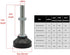BE-TOOL 2 M16 60 MM 60 MM Pcs Cabinet Adjustment Support Feet with Plastic Round Base Design x x Easy to Adjust for TV