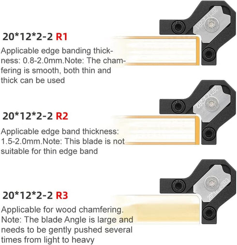 Chamfer Plane Edge Banding Trimmer, Edge Burr Scraper for Woodworking (R1)