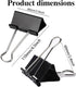 Extra Large Binder Clips - 2.4 Inch (60 Pack) Big Paper Clips for Office and Home Supplies, Black