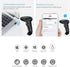 Symcode Bluetooth Barcode Scanner, Handheld USB CCD Cordless Reader with 2.4G Wireless & Bluetooth Function, Compatible