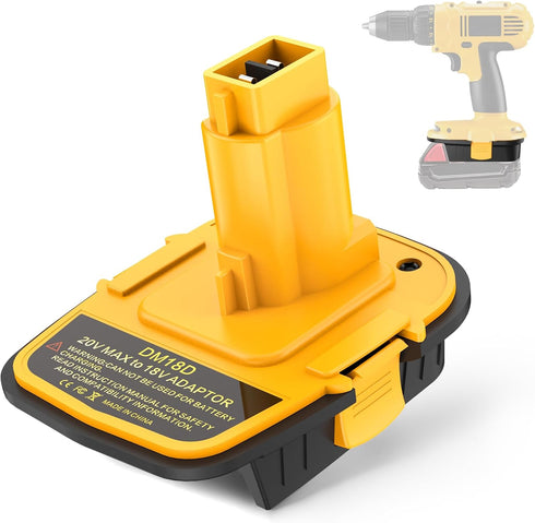 DM18D Battery Adapter Converter with USB Port for Dewalt 18V Tools, Converts 20V Li-ion or Milwaukee M18