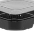 10pcs 4-compartment 550g Packing Toyvian Black Square Fruit Storage Boxes Disposable Food Storage Containers Multi-grid