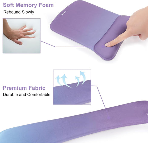 Petmolico 2 Set,Pain Mouse Pad with Wrist Rest - PCS Wrist Rest Support for Ergonomic Mouse Pad & Keyboard