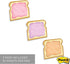 Peanut Butter and Jelly Sticky Note Assortment | 4" x 4" Repositionable Jam Notes | Set of 3 Funny Food Pads