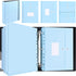 Uquelic Important Document Organizer, Large 3 Ring Binder Folio with 8 Expandable Envelopes for Paper Files (Blue)