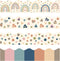 Boho Bulletin Board Borders Trim, Rainbow Polka Dots Paper Borders for Classroom Decorations, 59 FT Length