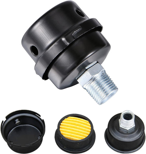 ZHONG AN 1/2"PT 20mm Air Compressor Silencer Filter, Thread Metal Intake Filter Sound Muffler
