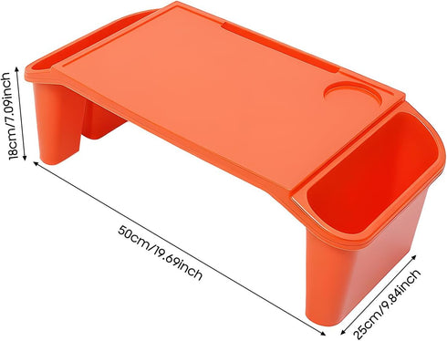 CeRaBuRET 6 19.69 9.84 7.09in Pcs Lap Desk Tray, Portable Activity Tray with Side Storage, Lap Table Bed Table Plastic