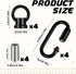 Zelphvt 4 Set 1/8 Inch IP Lighting Loops with Link Buckle Connectors Zinc Alloy Hook Rings for Light Fixture Chandelier