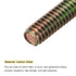 uxcell 12pcs Fully Threaded Rods 1/4x2-3/4" Carbon Steel All Thread Studs for Furniture Garden Railing Assembly