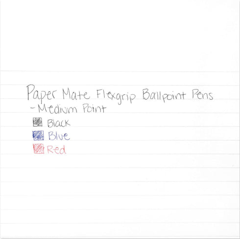 Paper Mate FlexGrip Ultra Ballpoint Stick Pen, Medium, Blue Ink, Dozen, 9610131