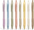 WRITECH 0.5mm Gel Pens with Soft Grip - 8ct Retractable Black Ink Pens for Smooth Writing, No Smear or Smudge