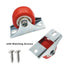 1 Inch Rigid No-Swivel Plate Casters Small Rubber Wheels for Furniture and Workbench 6 Packs (Free Screws)