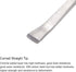 uxcell Wood Chisels Carving Knife, 10mm Chrome Plated Carbon Steel Curved Straight Tip Tool, 2pcs