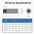 MroMax 50Pcs M3 x 4mm Flat Set Screw, 304 Stainless Steel Internal Hex Allen Head Drive Cup Point Set Screws