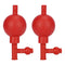 stonylab 2-Pack Rubber Transfer Bulbs, 65 ml Red Rubber Filling Bulbs for Pipettes